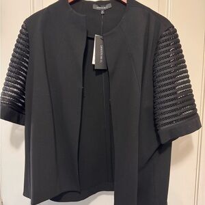Lafayette 148 New York Black Open Front Jacket